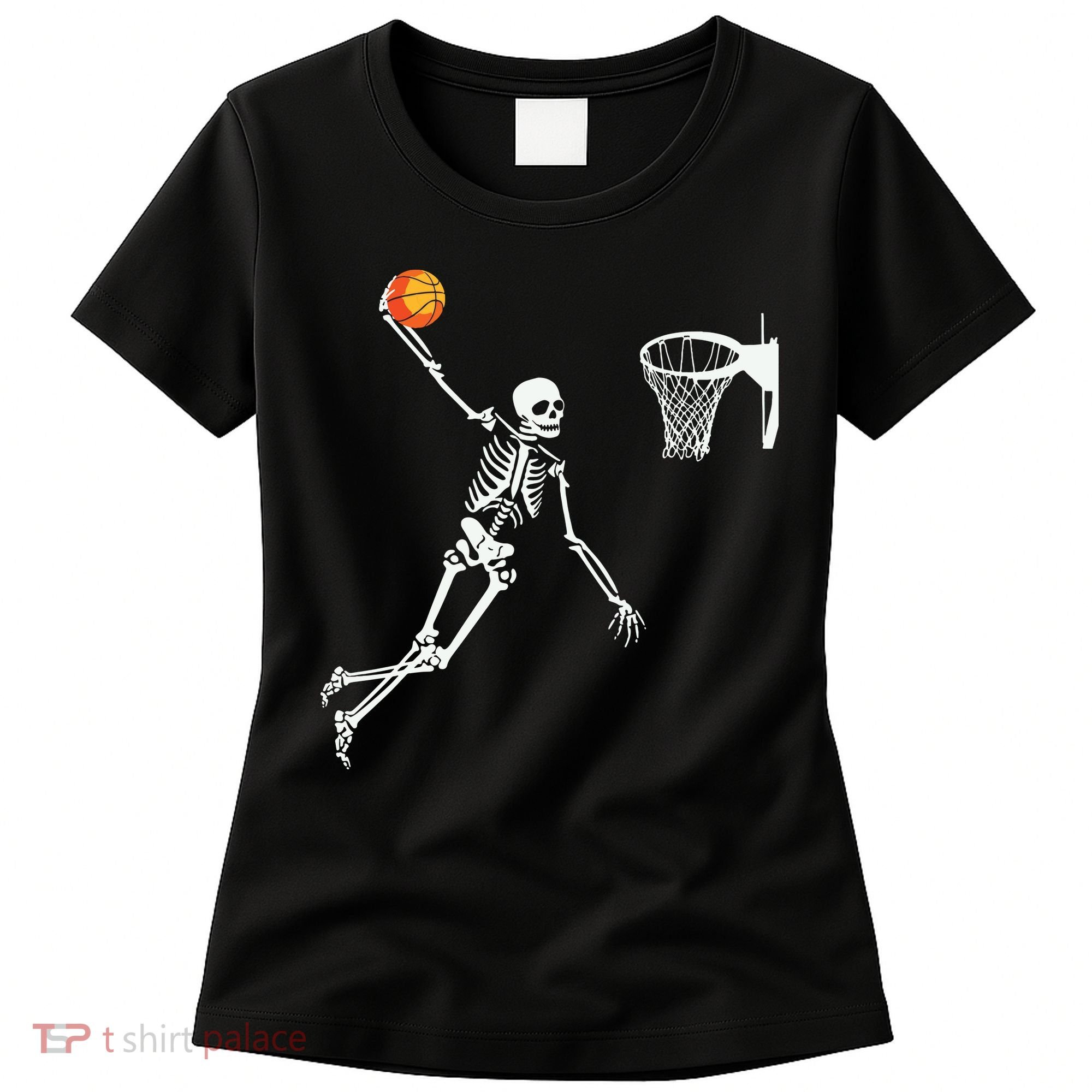 Skeleton Playing Basketball Halloween Costume Boy Kids Women's T-Shirt
