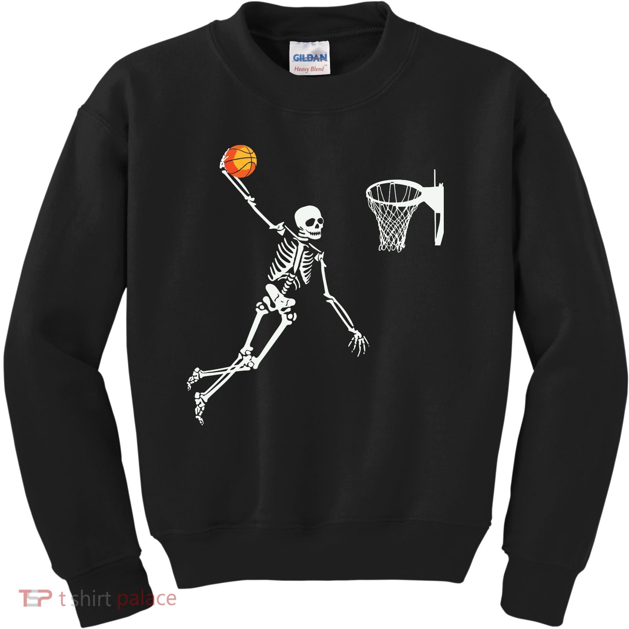 Skeleton Playing Basketball Halloween Costume Boy Kids Kids Sweatshirt