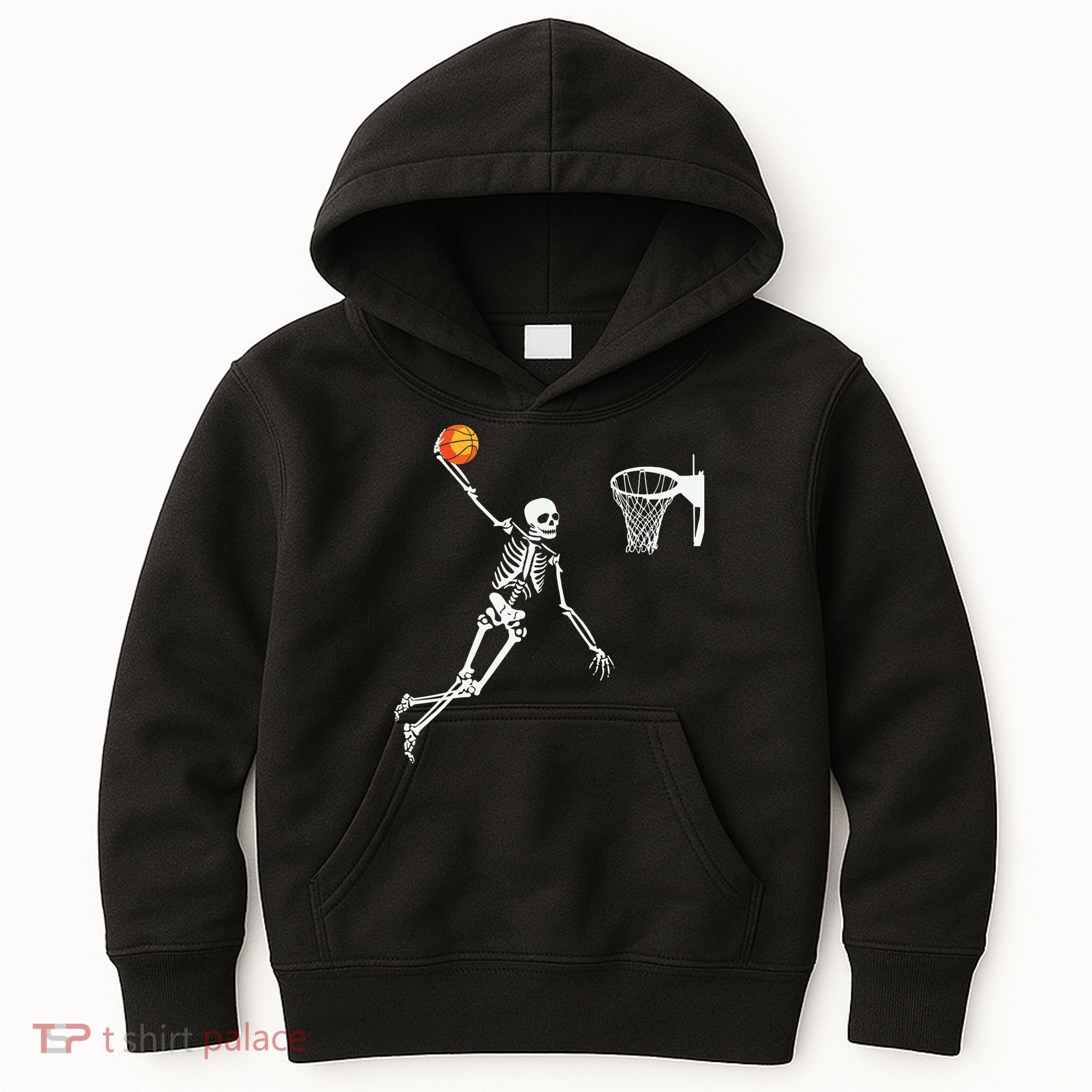 Skeleton Playing Basketball Halloween Costume Boy Kids Kids Hoodie