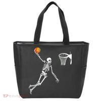 Skeleton Playing Basketball Halloween Costume Boy Kids Tote Bag thumb 0