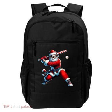 Santa Playing Baseball Christmas Baseball Player Backpack