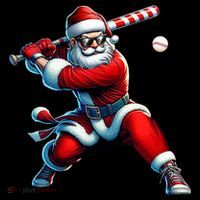 Santa Playing Baseball Christmas Baseball Player Tote Bag thumb 4