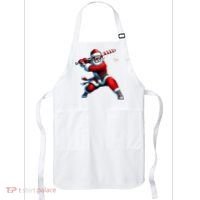 Santa Playing Baseball Christmas Baseball Player Apron thumb 0
