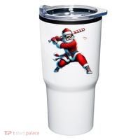 Santa Playing Baseball Christmas Baseball Player Tumbler thumb 0