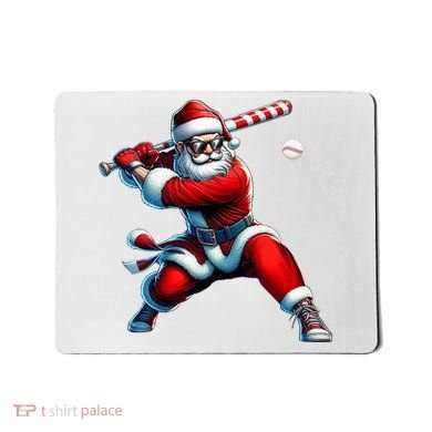 Santa Playing Baseball Christmas Baseball Player Mousepad