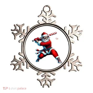 Santa Playing Baseball Christmas Baseball Player Ornament