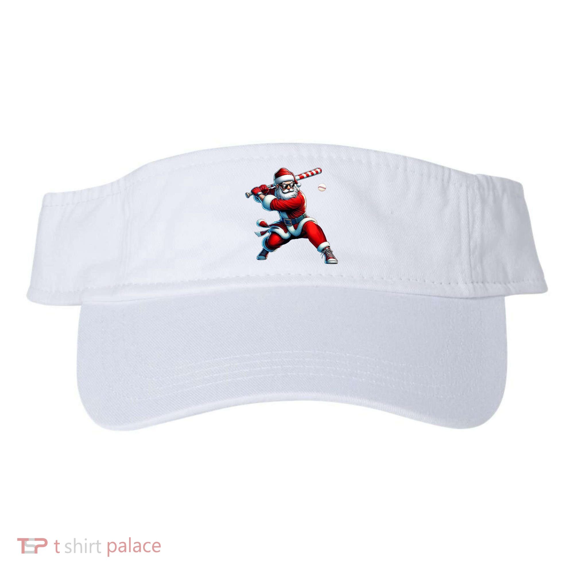Santa Playing Baseball Christmas Baseball Player Visor
