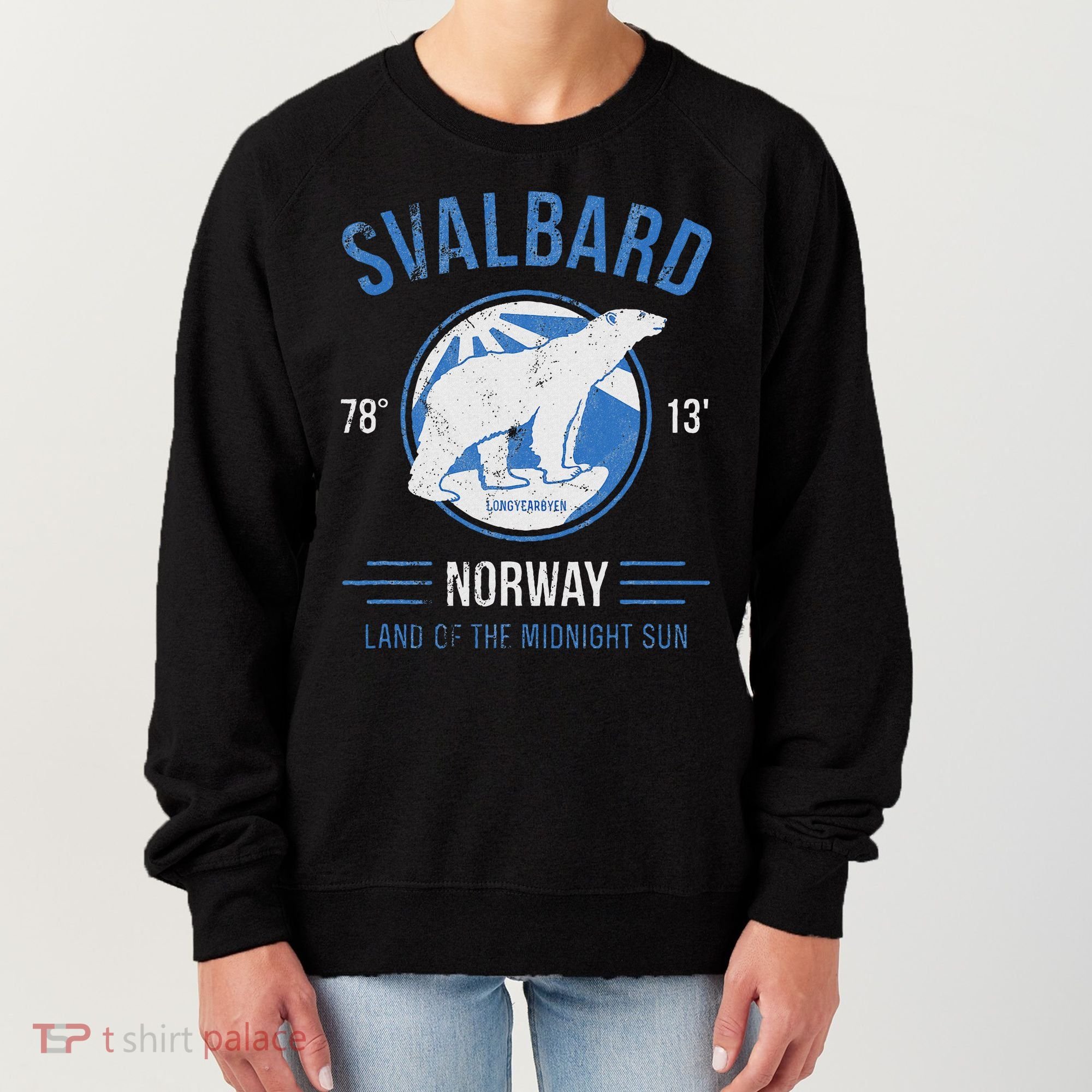 Svalbard Polar Bear Norway Northern Lights Women's Sweatshirt