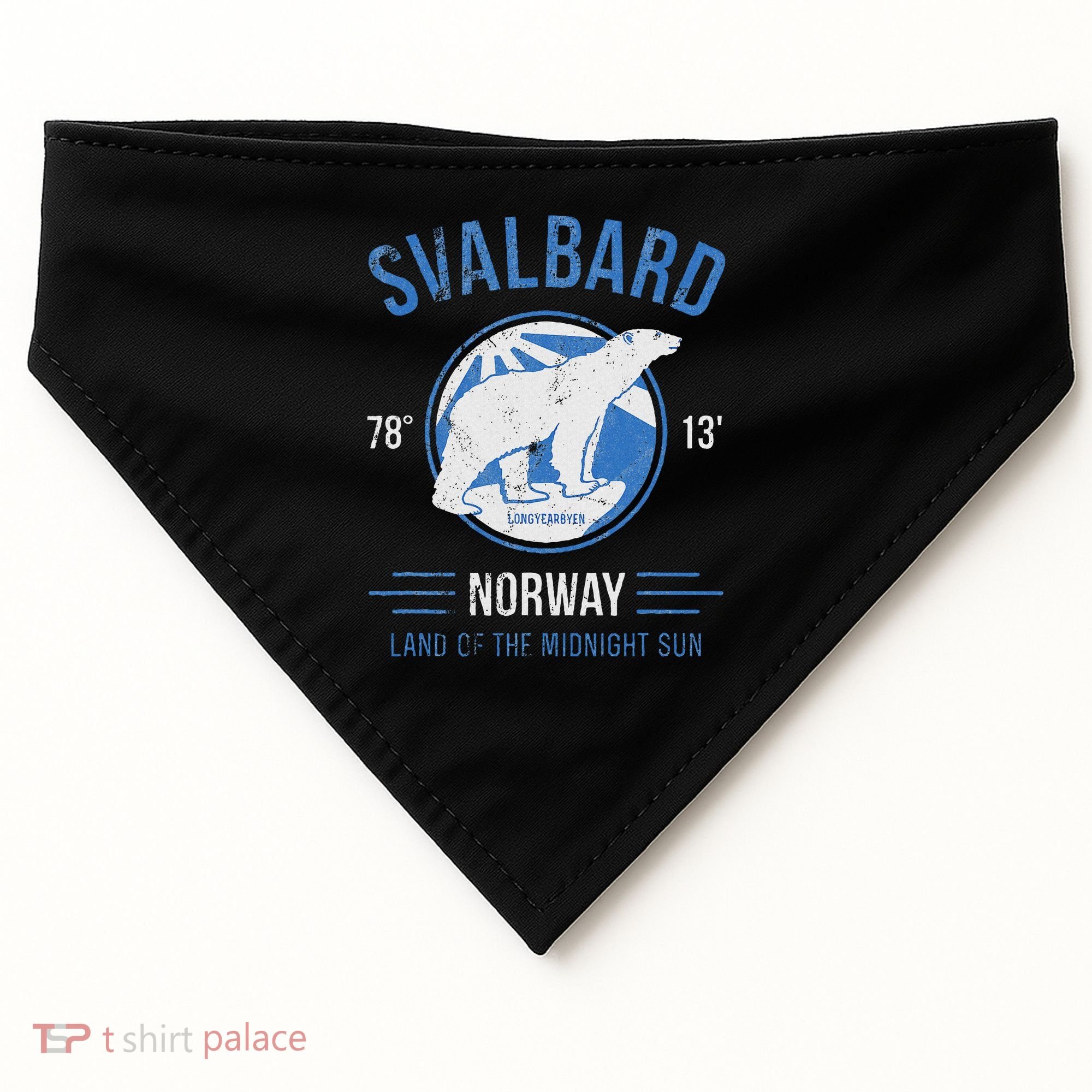 Svalbard Polar Bear Norway Northern Lights USA-Made Doggie Bandana