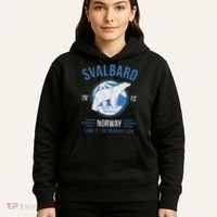 Svalbard Polar Bear Norway Northern Lights Hoodie thumb 5