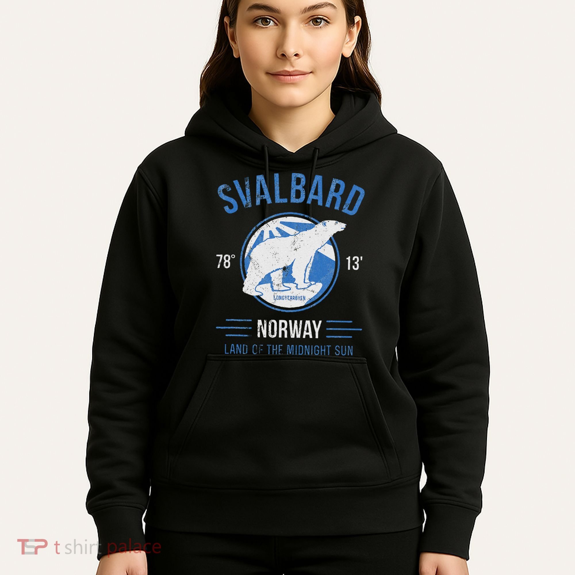 Svalbard Polar Bear Norway Northern Lights Hoodie