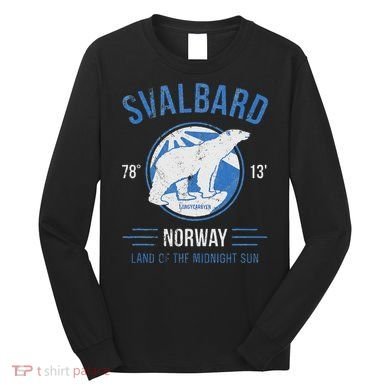 Svalbard Polar Bear Norway Northern Lights Long Sleeve Shirt