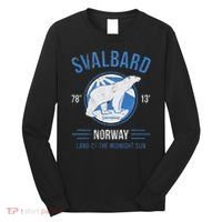 Svalbard Polar Bear Norway Northern Lights Long Sleeve Shirt thumb 0