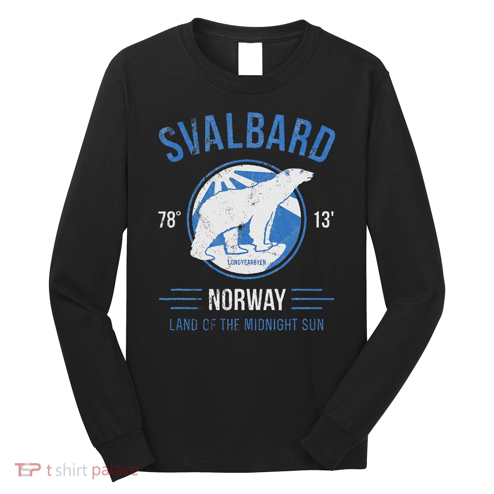 Svalbard Polar Bear Norway Northern Lights Long Sleeve Shirt