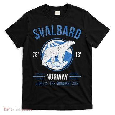 Svalbard Polar Bear Norway Northern Lights T-Shirt