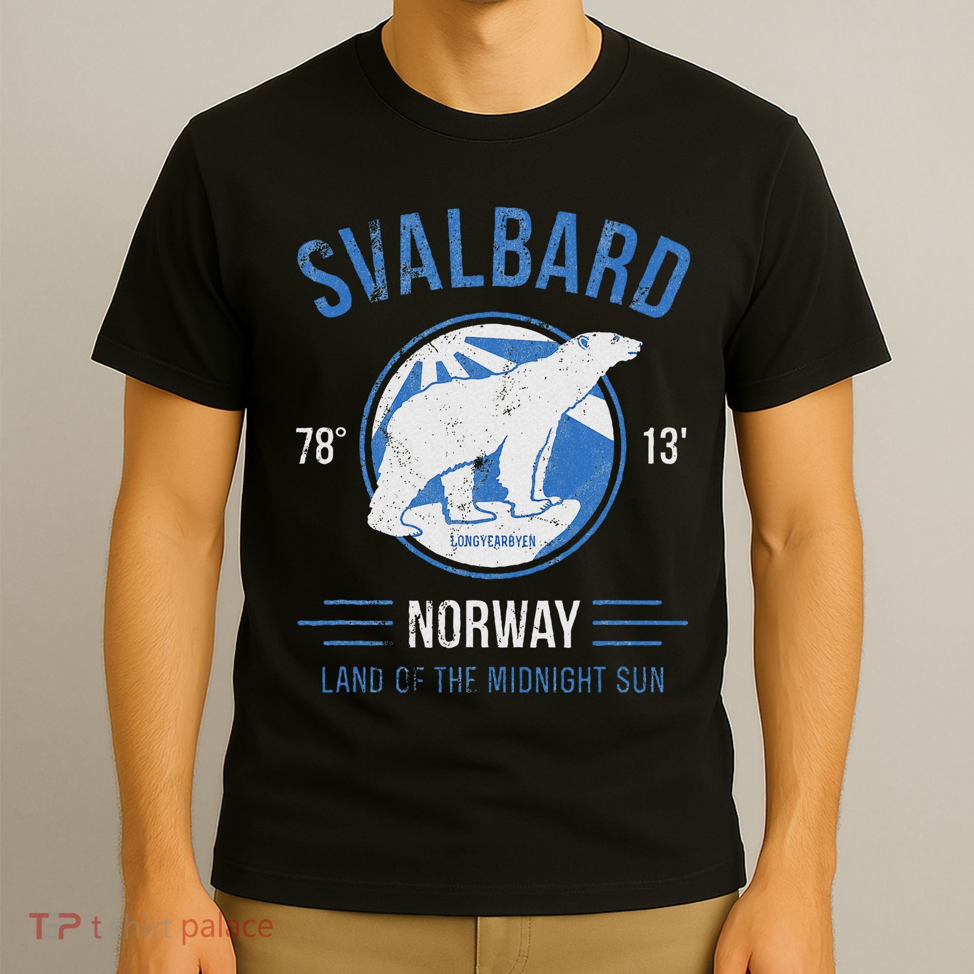 Svalbard Polar Bear Norway Northern Lights T-Shirt