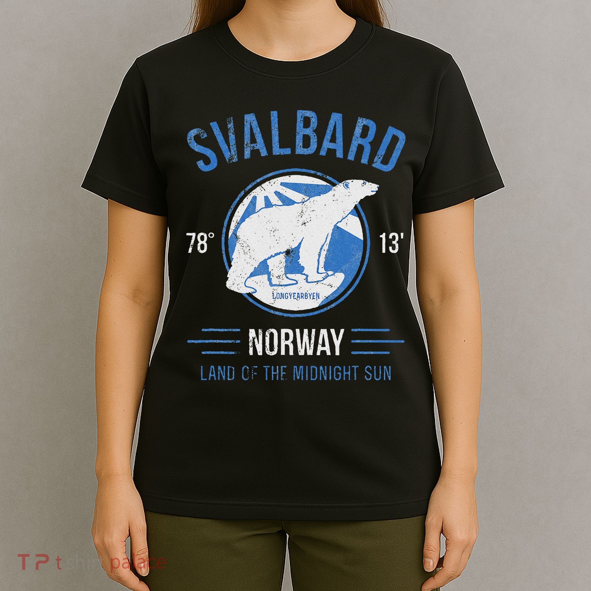 Svalbard Polar Bear Norway Northern Lights T-Shirt