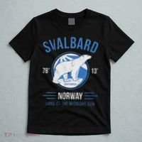 Svalbard Polar Bear Norway Northern Lights T-Shirt thumb 5