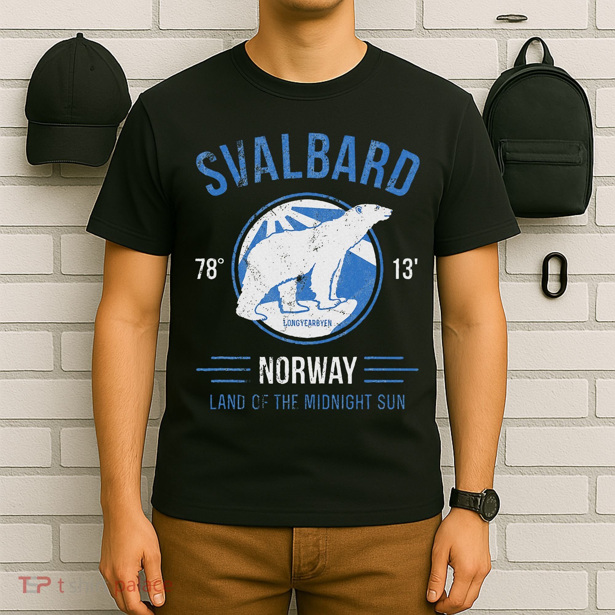 Svalbard Polar Bear Norway Northern Lights T-Shirt