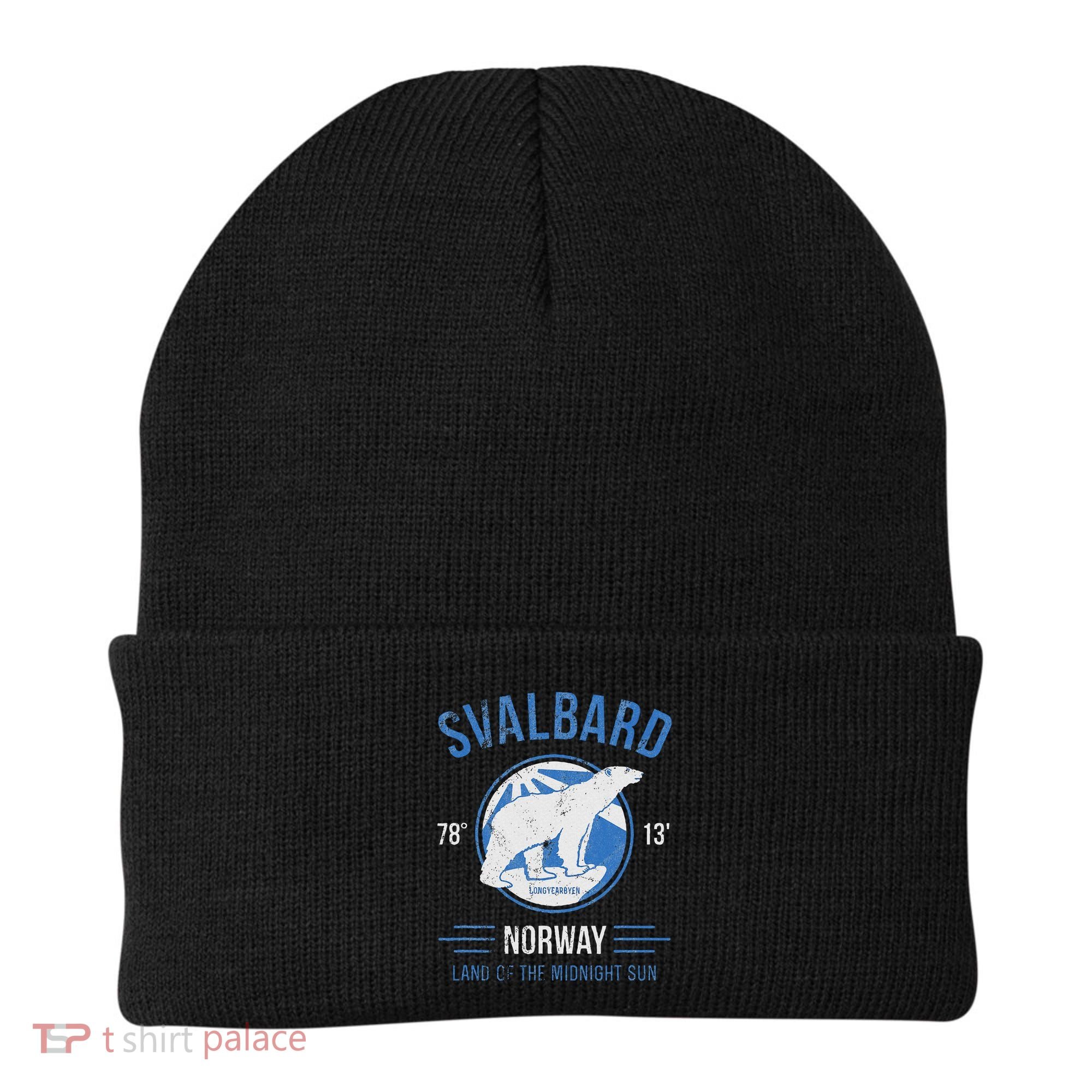 Svalbard Polar Bear Norway Northern Lights Beanie