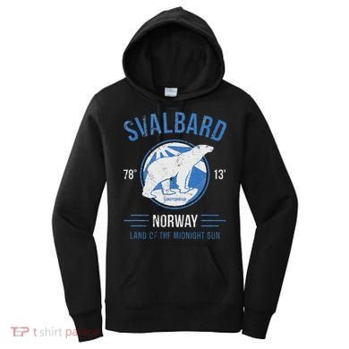 Svalbard Polar Bear Norway Northern Lights Women's Hoodie
