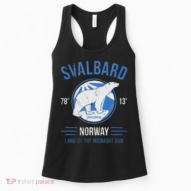 Svalbard Polar Bear Norway Northern Lights Women's Tank Top