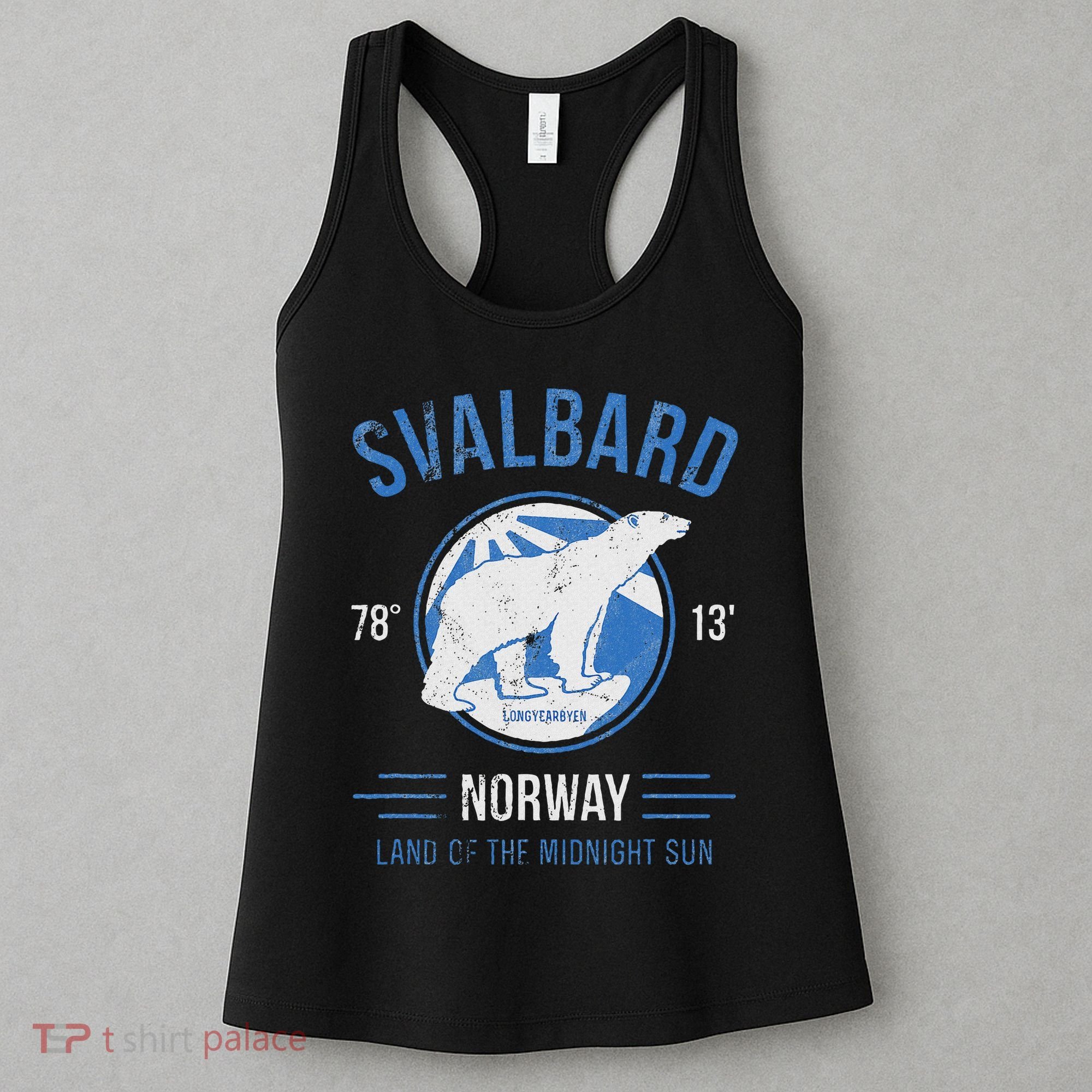 Svalbard Polar Bear Norway Northern Lights Women's Tank Top