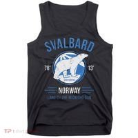 Svalbard Polar Bear Norway Northern Lights Tank Top thumb 0
