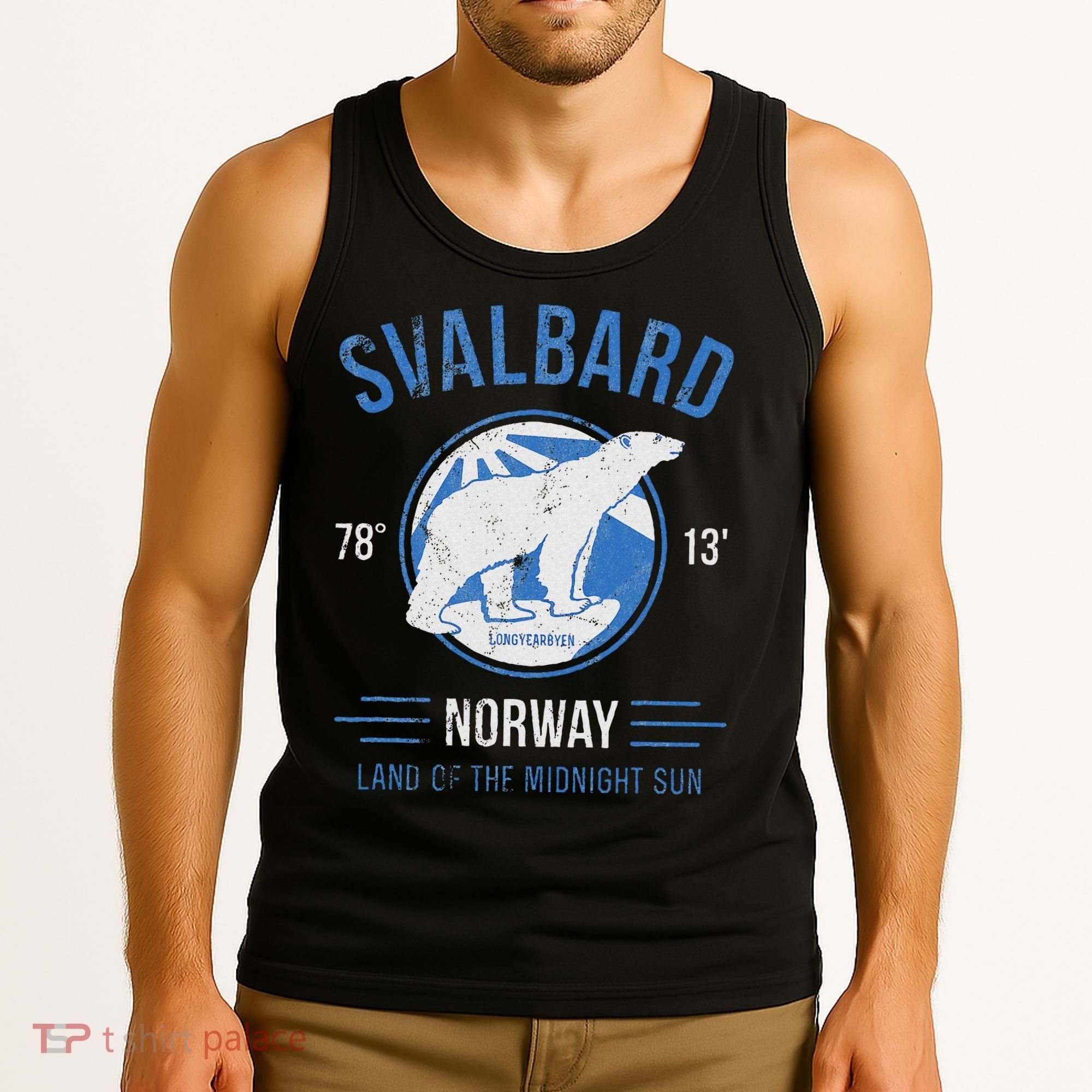Svalbard Polar Bear Norway Northern Lights Tank Top
