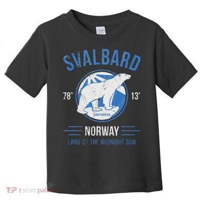 Svalbard Polar Bear Norway Northern Lights Toddler T-Shirt