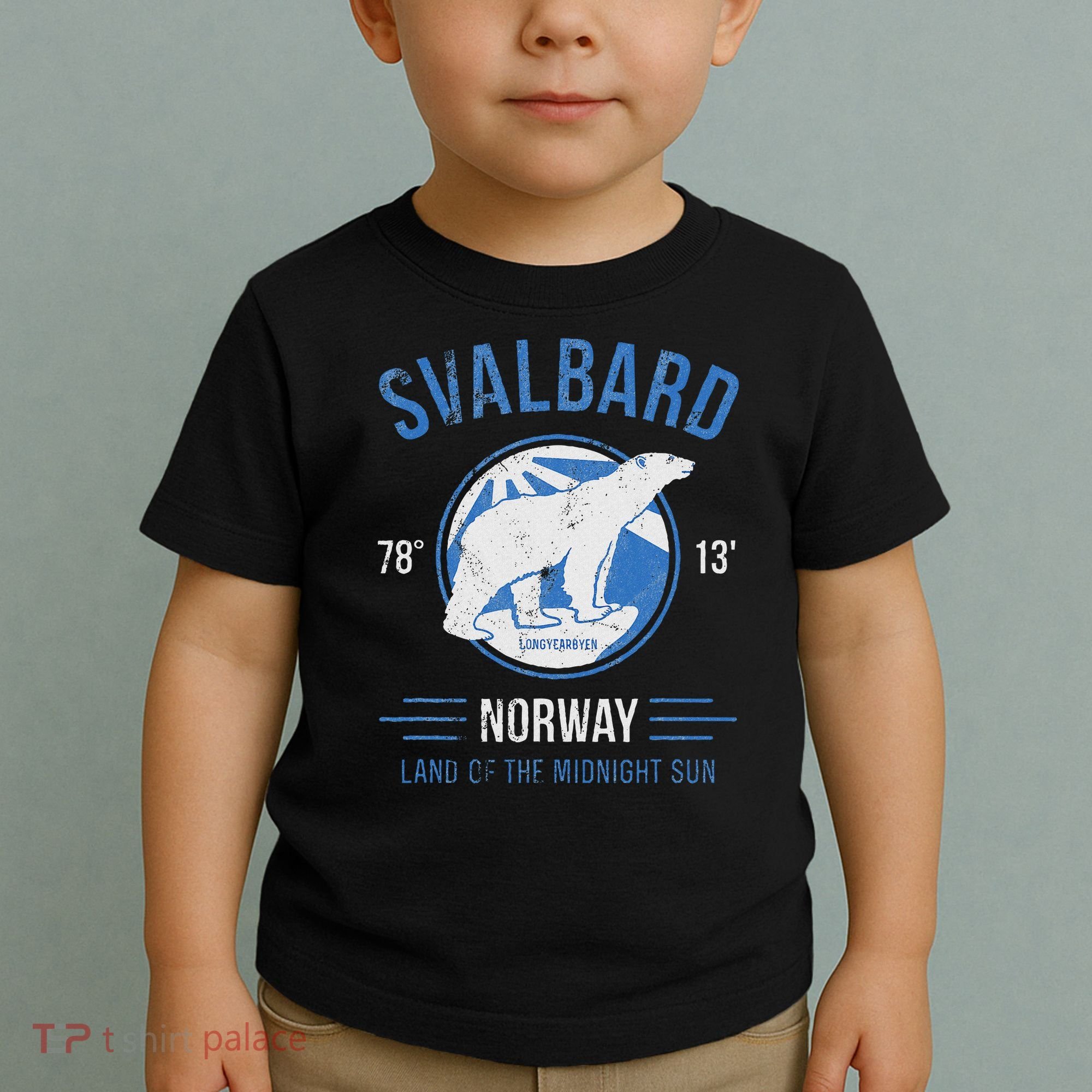 Svalbard Polar Bear Norway Northern Lights Toddler T-Shirt