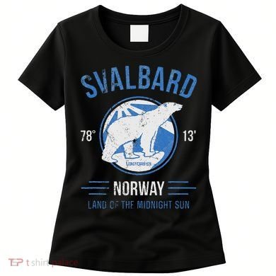 Svalbard Polar Bear Norway Northern Lights Women's T-Shirt
