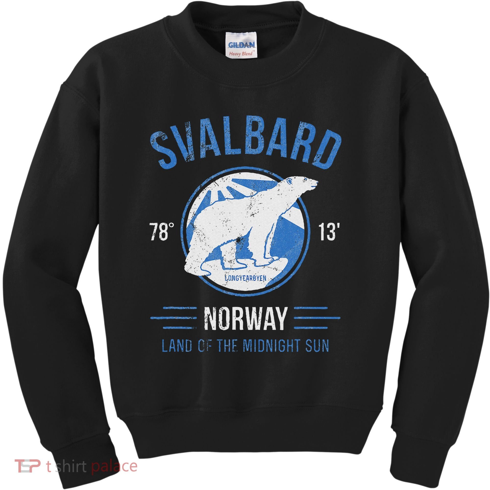 Svalbard Polar Bear Norway Northern Lights Kids Sweatshirt