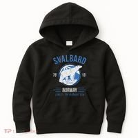 Svalbard Polar Bear Norway Northern Lights Kids Hoodie thumb 0
