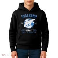 Svalbard Polar Bear Norway Northern Lights Kids Hoodie thumb 4