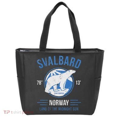 Svalbard Polar Bear Norway Northern Lights Tote Bag