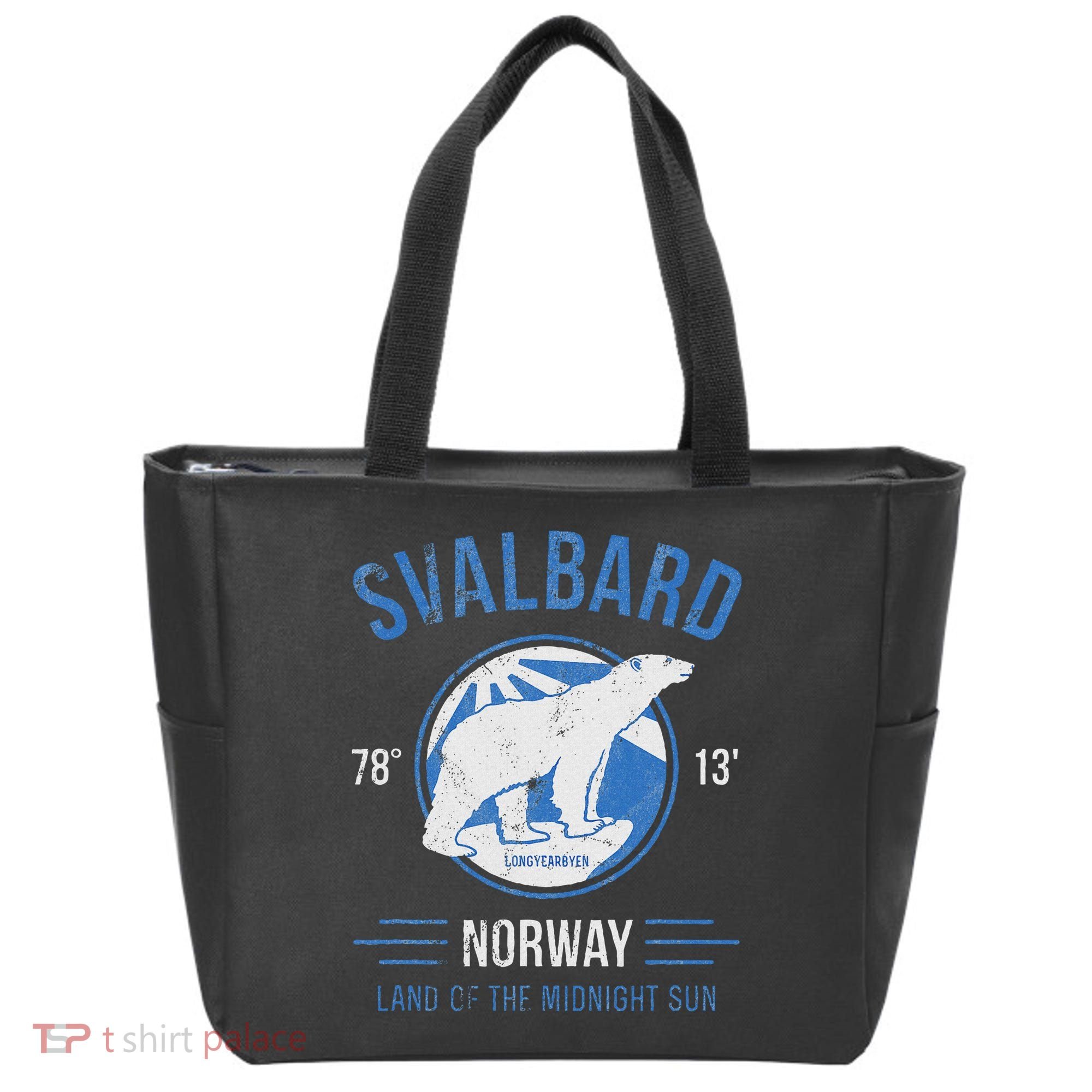 Svalbard Polar Bear Norway Northern Lights Tote Bag