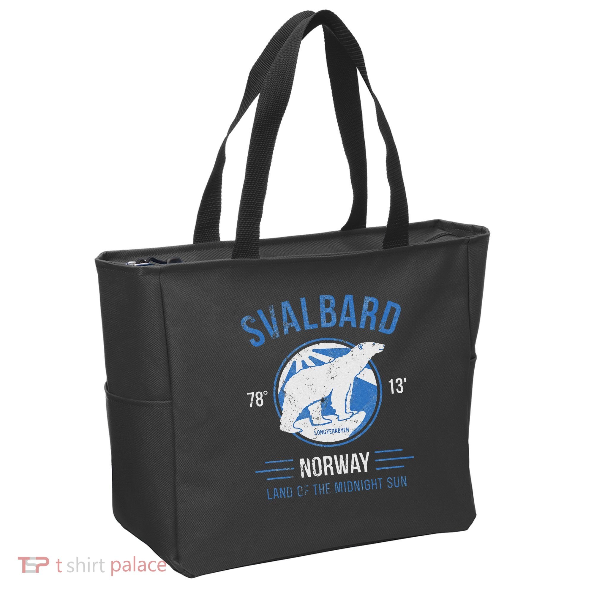 Svalbard Polar Bear Norway Northern Lights Tote Bag