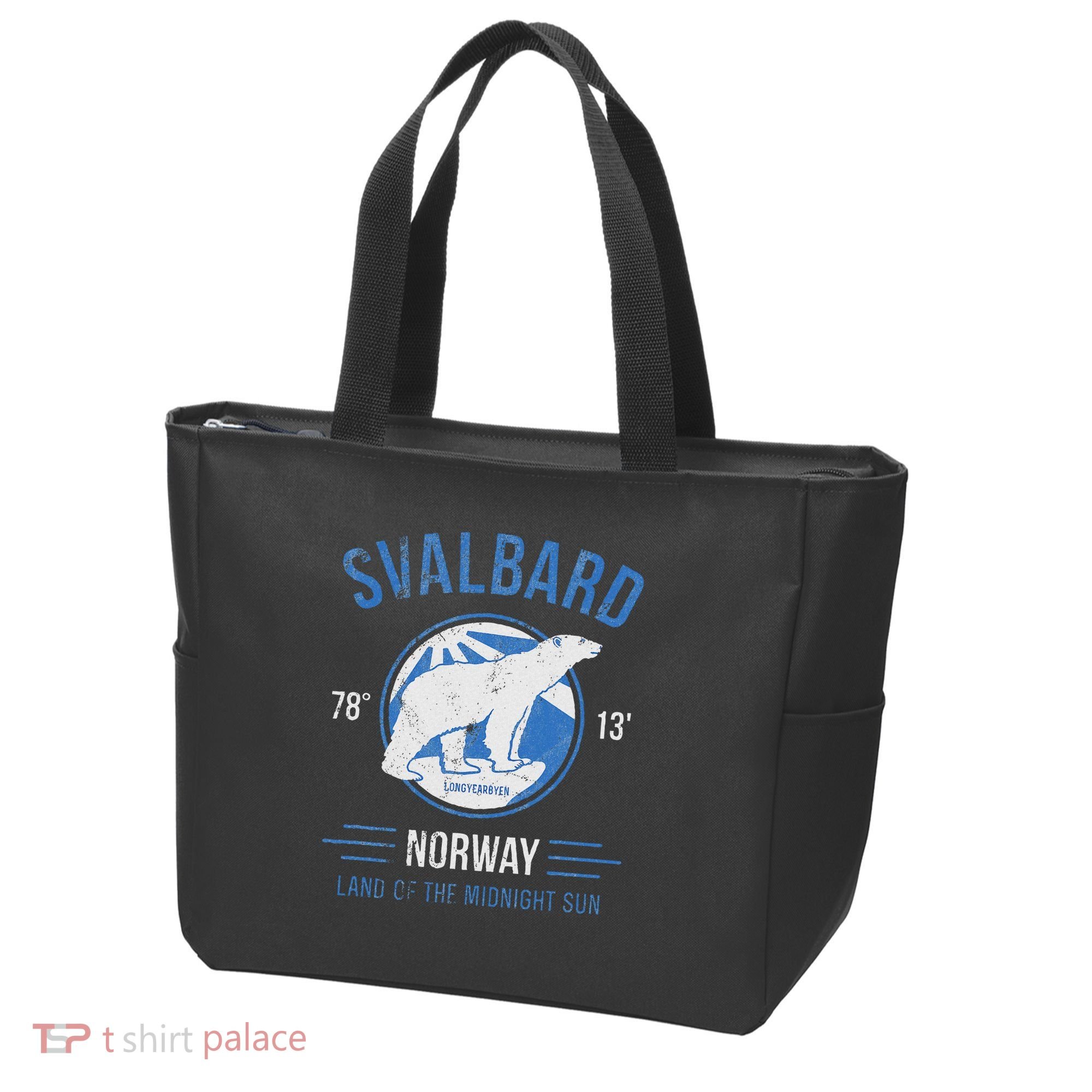 Svalbard Polar Bear Norway Northern Lights Tote Bag