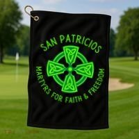 Saint Patrick's Battalion San Patricios Catholic Gift Golf Towel thumb 1