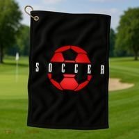Soccer Player Ball Soccer Golf Towel thumb 1