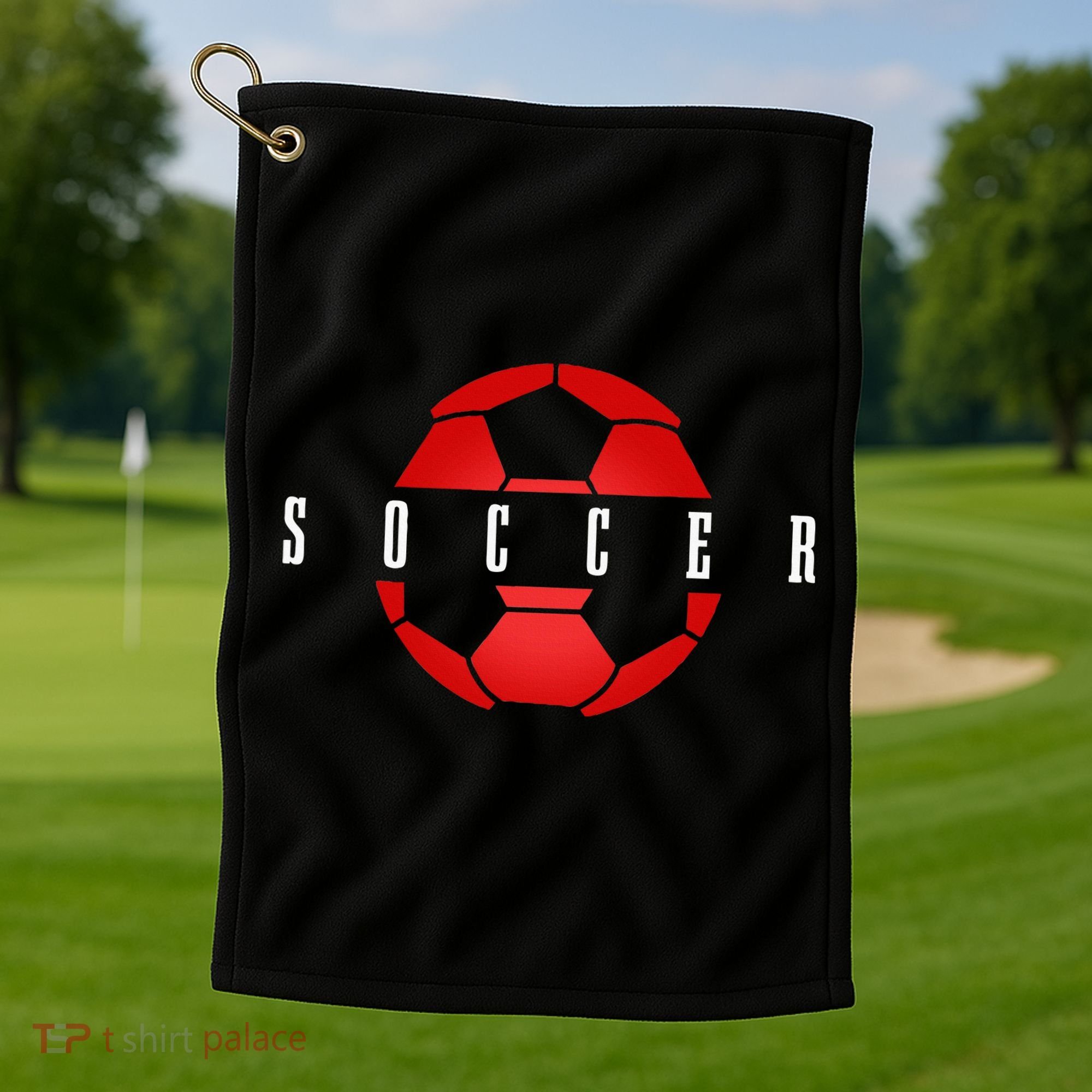 Soccer Player Ball Soccer Golf Towel