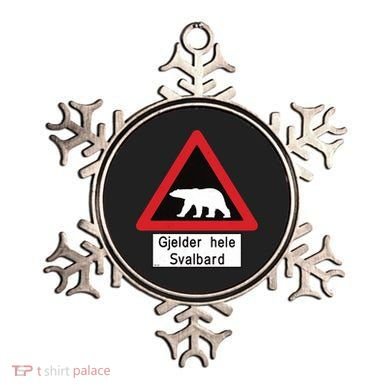 Svalbard Polar Bear Sign Gjelder Hele Svalbard Norway Gift Ornament