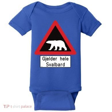 Svalbard Polar Bear Sign Gjelder Hele Svalbard Norway Gift Baby Bodysuit