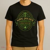 St Patrick Breastplate Prayer Catholic Saint Patricks Day T-Shirt thumb 3