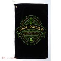 St Patrick Breastplate Prayer Catholic Saint Patricks Day Golf Towel thumb 0