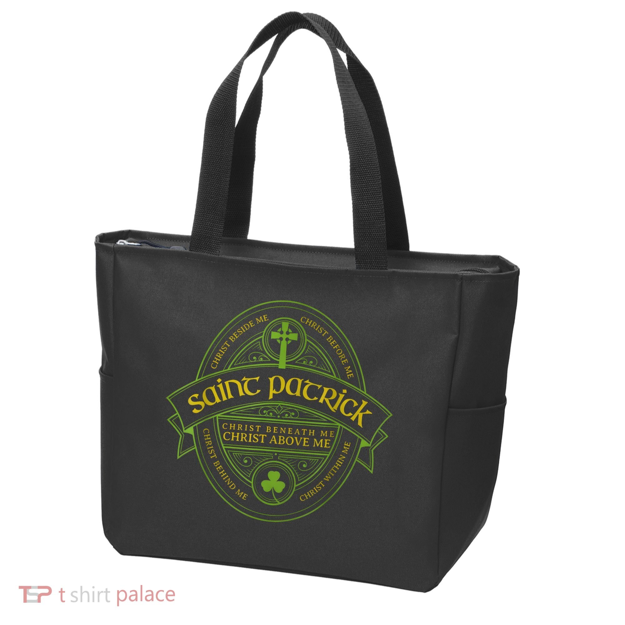 St Patrick Breastplate Prayer Catholic Saint Patricks Day Tote Bag