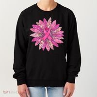 Sunflower Pink Breast Cancer Awareness Support Women Warrior Women's Sweatshirt thumb 0