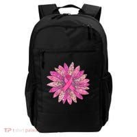 Sunflower Pink Breast Cancer Awareness Support Women Warrior Backpack thumb 0