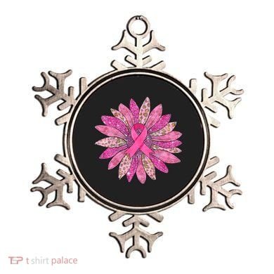Sunflower Pink Breast Cancer Awareness Support Women Warrior Ornament